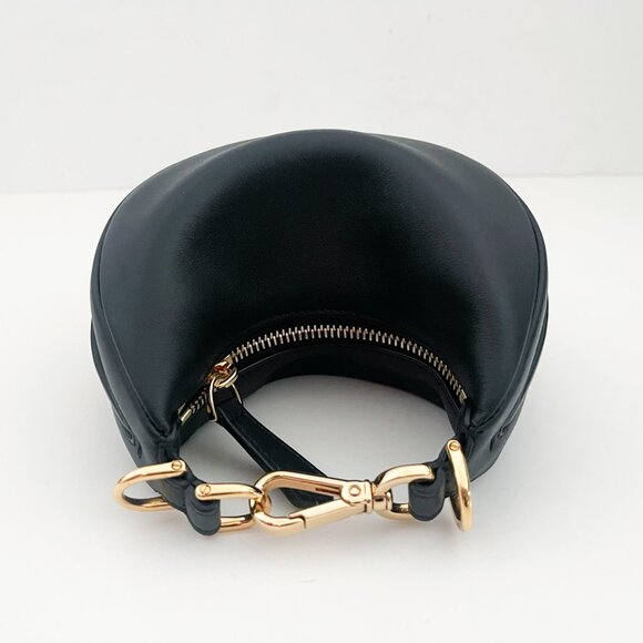 Fendi Nano Fendigraphy Mini Bag Charm Matte Black Gold - Picture 15 of 16